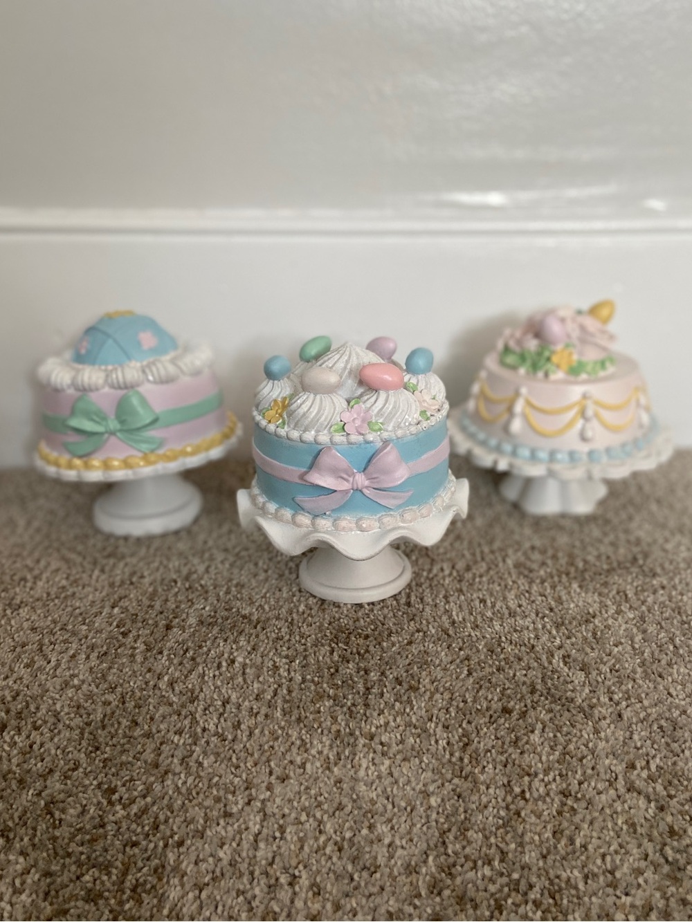 Sweet Treats Easter Cake Set of 3 Spring Decor